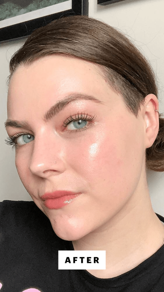 Dall'Asen after applying the Cle Cosmetics CCC Cream